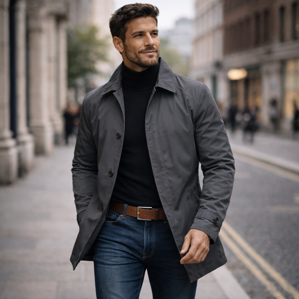 Elegant Weatherproof Classic Men's Coat