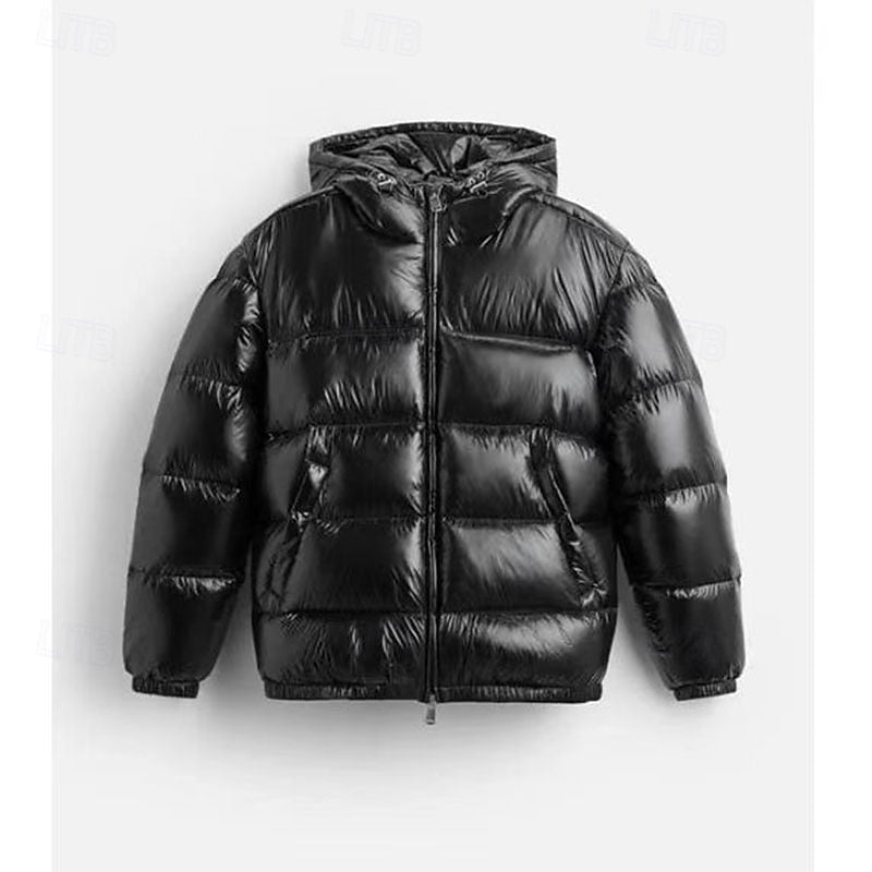 Men's Quilted Jacket with Hood | Warm & Windproof