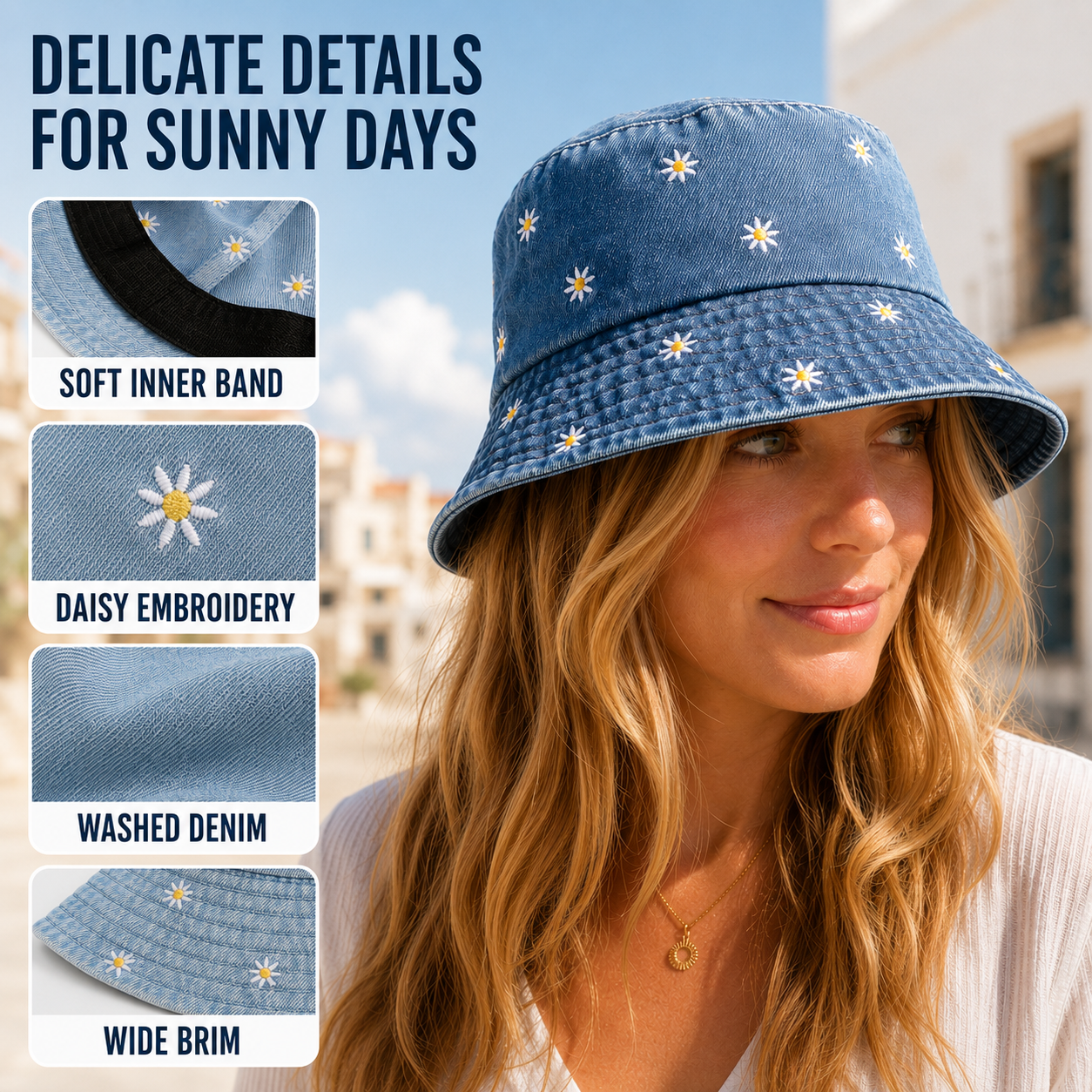 Nordspur | Daislyn Daisy Embroidered Bucket Hat