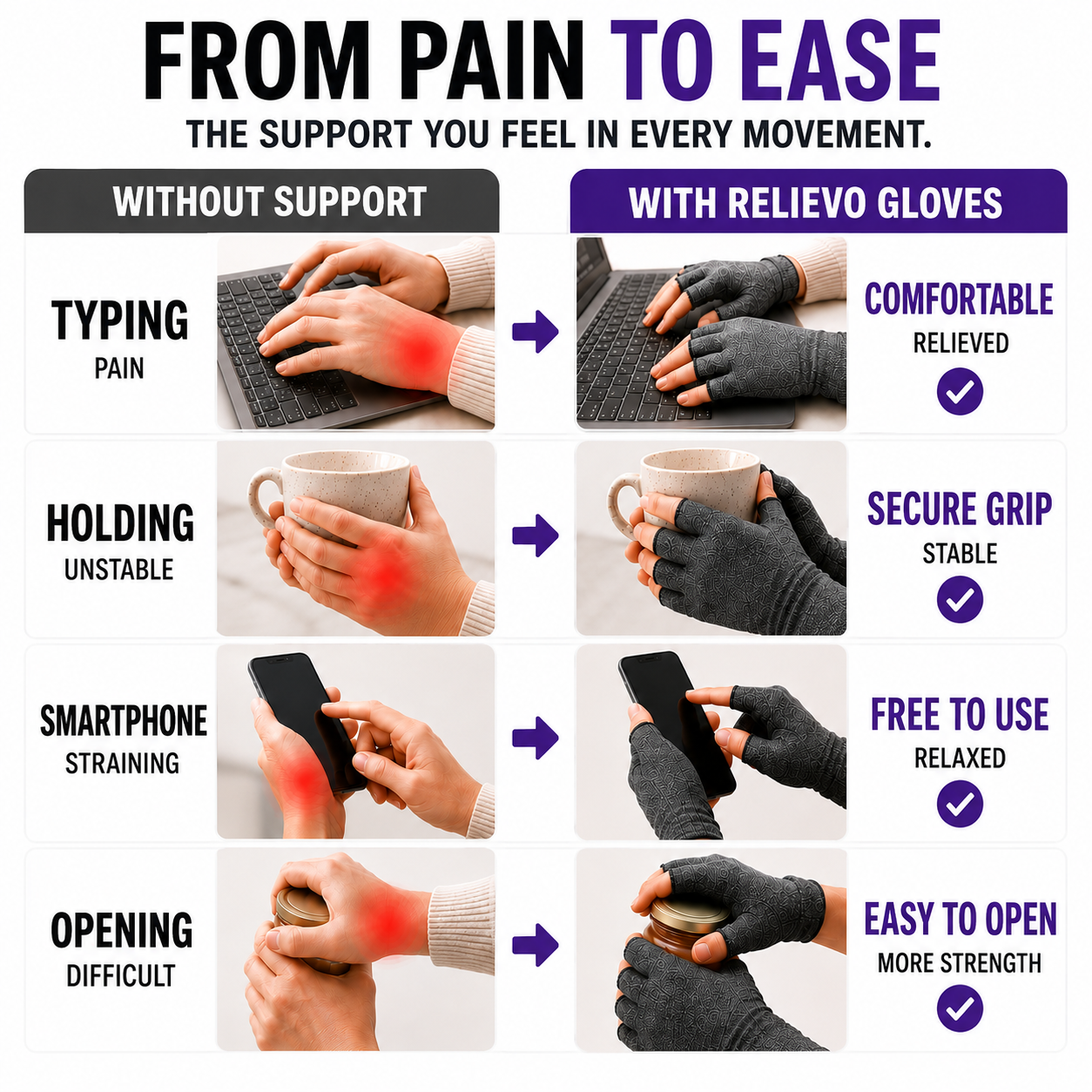 Nordspur | RelievoGlove Half Finger Compression Glove