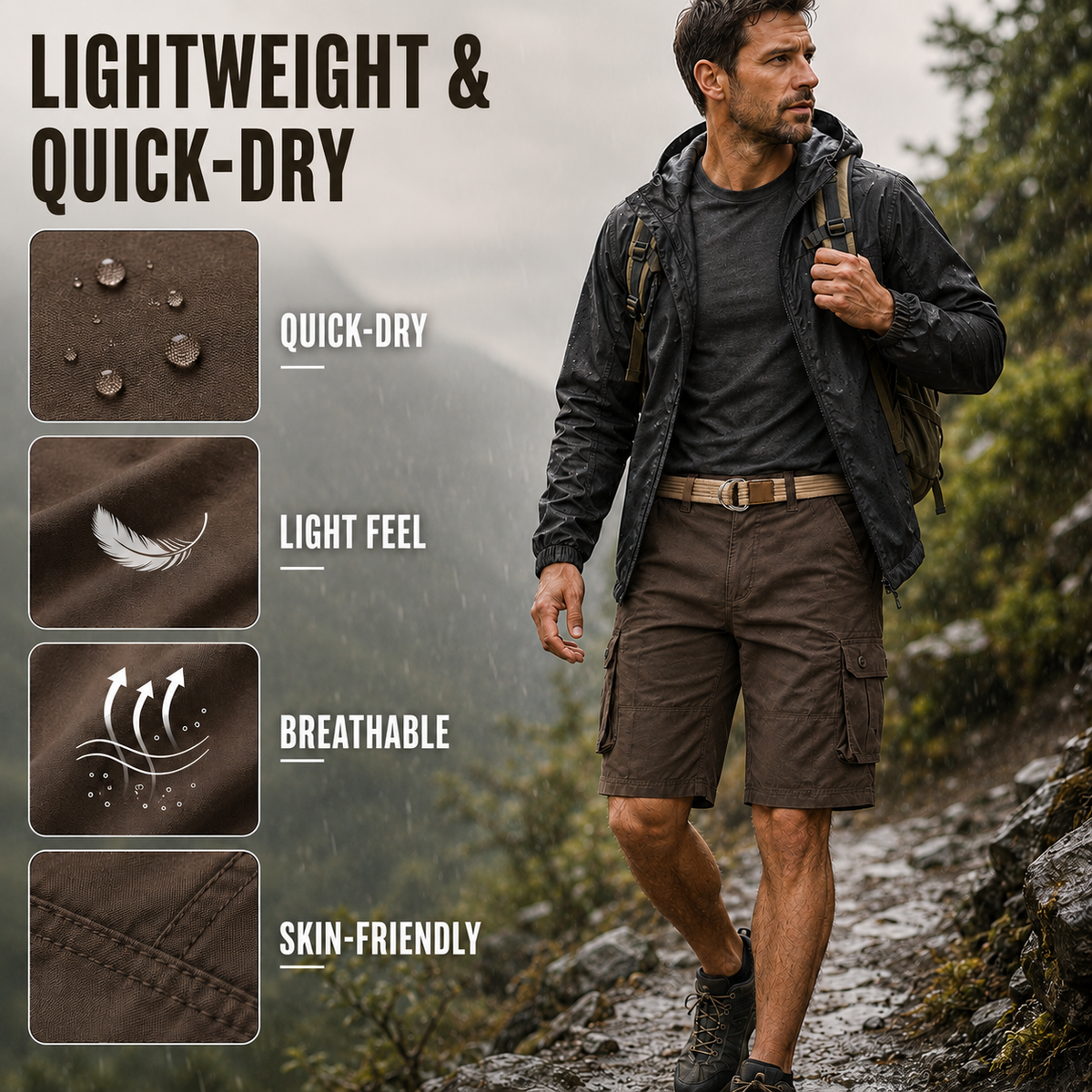 Nordspur | Trailford Knee Length Cargo Shorts