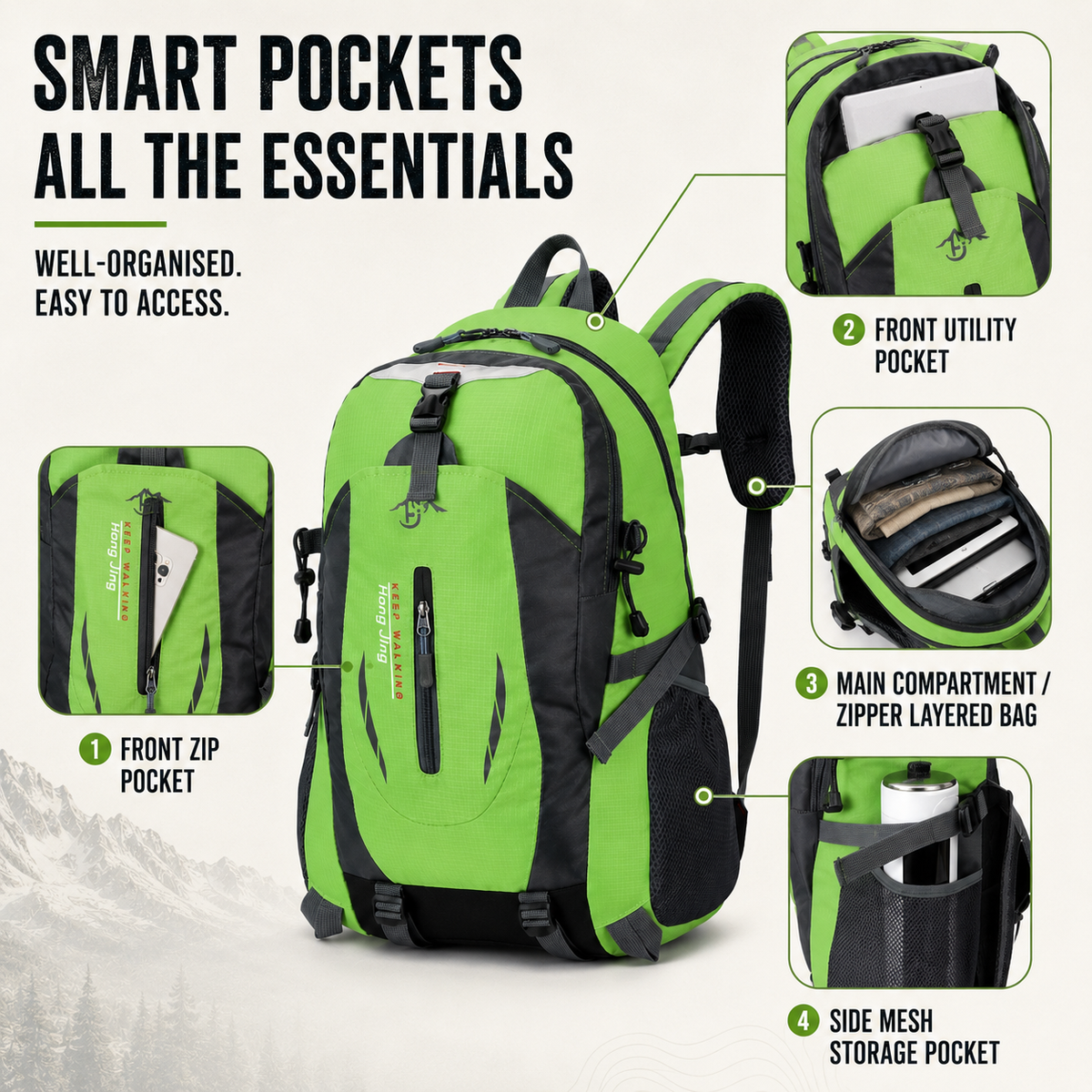 Nordspur | Roamvex Lightweight Multi-Purpose Outdoor Backpack