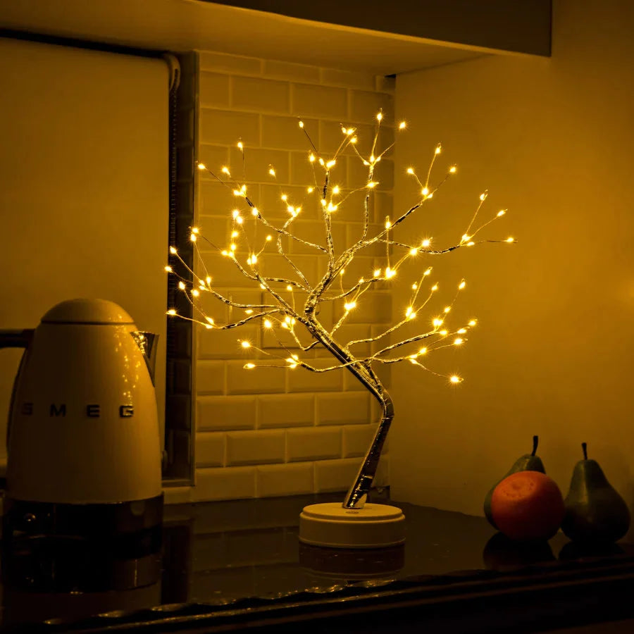 Handcrafted Tree Lamp with 108 Mini LEDs