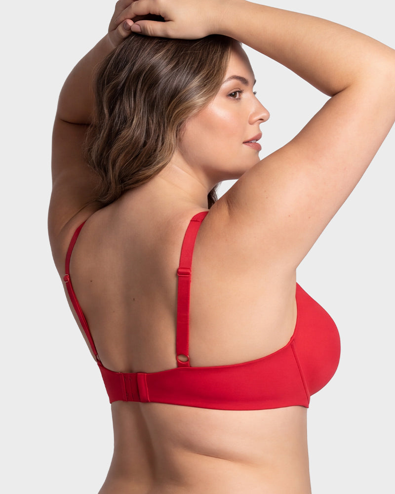 Underwire Support Seamless Unlined Balconette Bra
