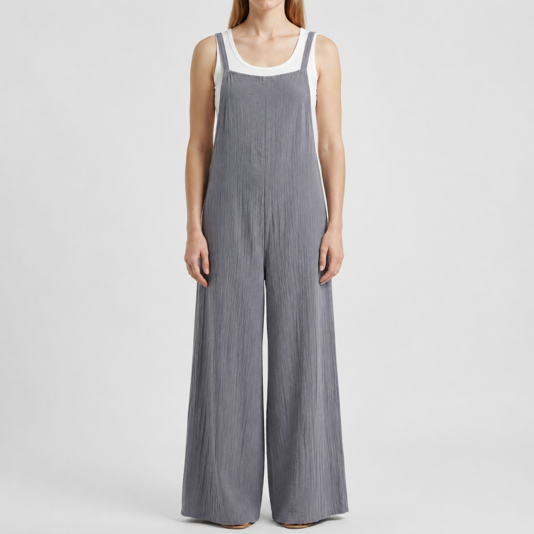 Nordspur | Dungarella Sleeveless Wide-Leg Dungaree Jumpsuit