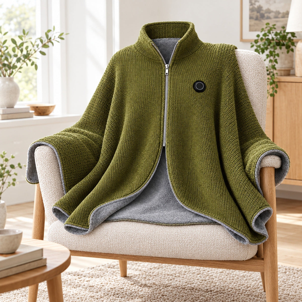 Velmora | Electric Heated Foot Warmer Shawl for the Sofa, USB-Powered with 3 Heat Settings