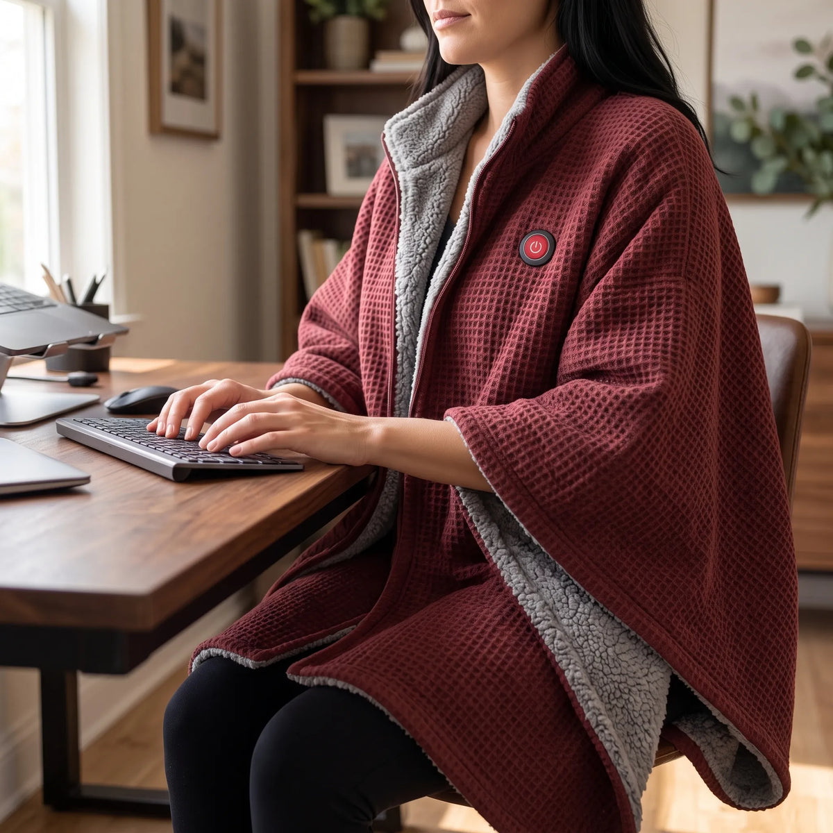 Wearable Heated Blanket – Hands-Free Desk Warmth