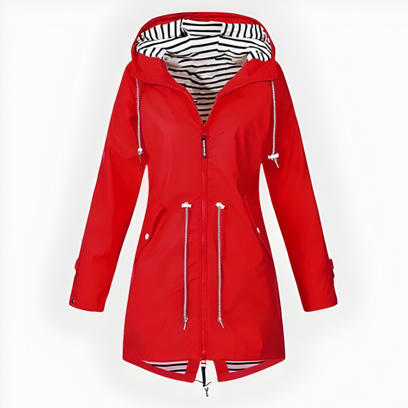 Wexonil | Women's Long Waterproof Rain Jacket with Breathable Fabric for Fast Commutes