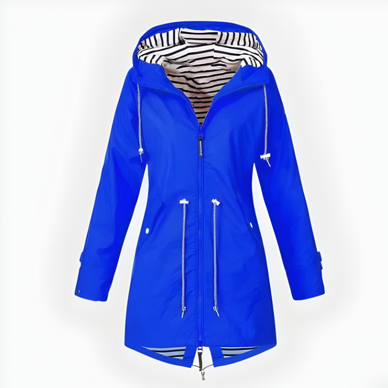Wexonil | Women's Long Waterproof Rain Jacket with Breathable Fabric for Fast Commutes