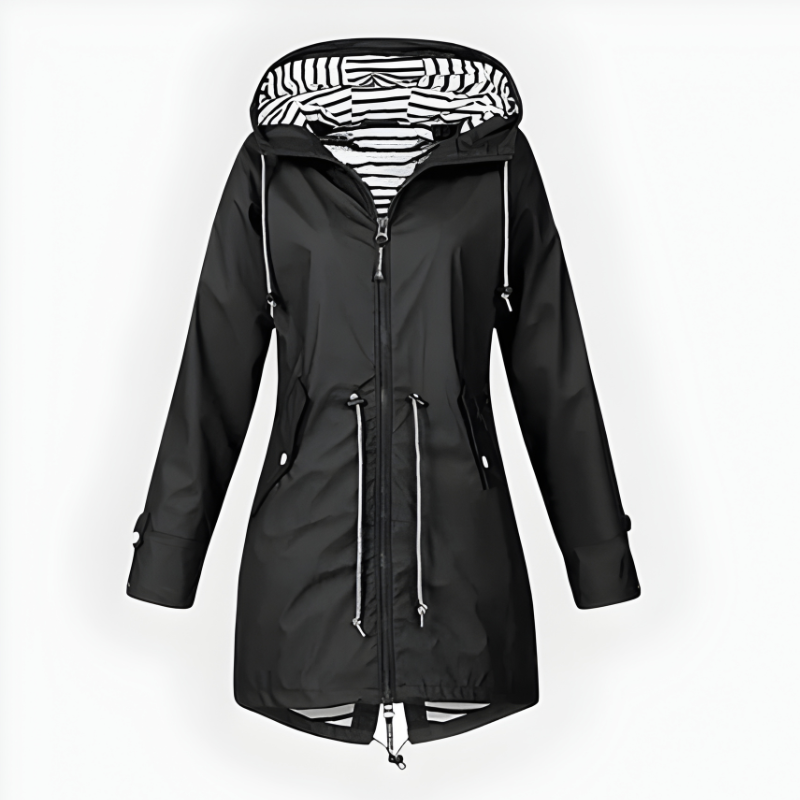 Wexonil | Women's Long Waterproof Rain Jacket with Breathable Fabric for Fast Commutes