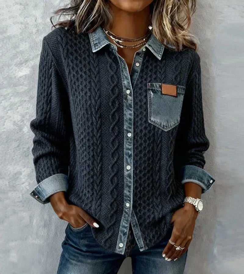 Patchwork Knit Top