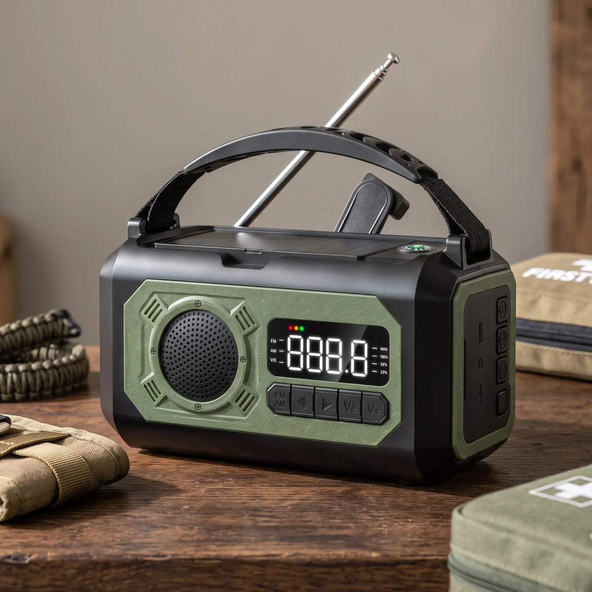 Zentavo | Emergency Weather Radio with Solar and Hand Crank Charging