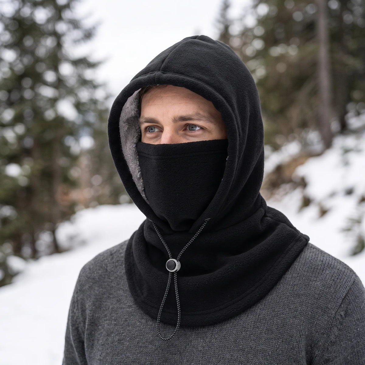 Zentavo | One-Size Winter Mask Hat, Windproof Flannel Cycling Cap, Adjustable Fit for Easy Gifting