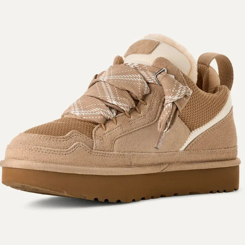 Women's Fleece-Lined Suede Platform Winter Trainers