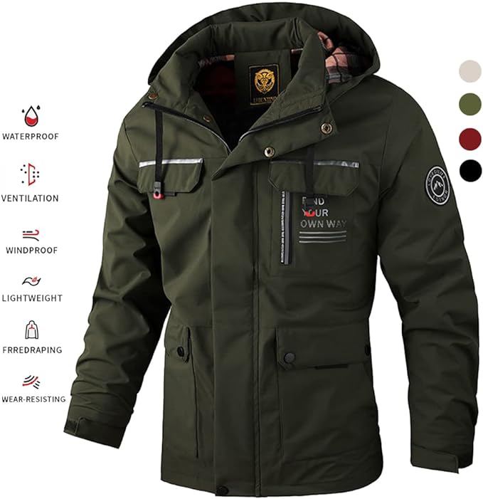 Autumn and Winter Men's Thick Warm Windproof and Waterproof Jacket
