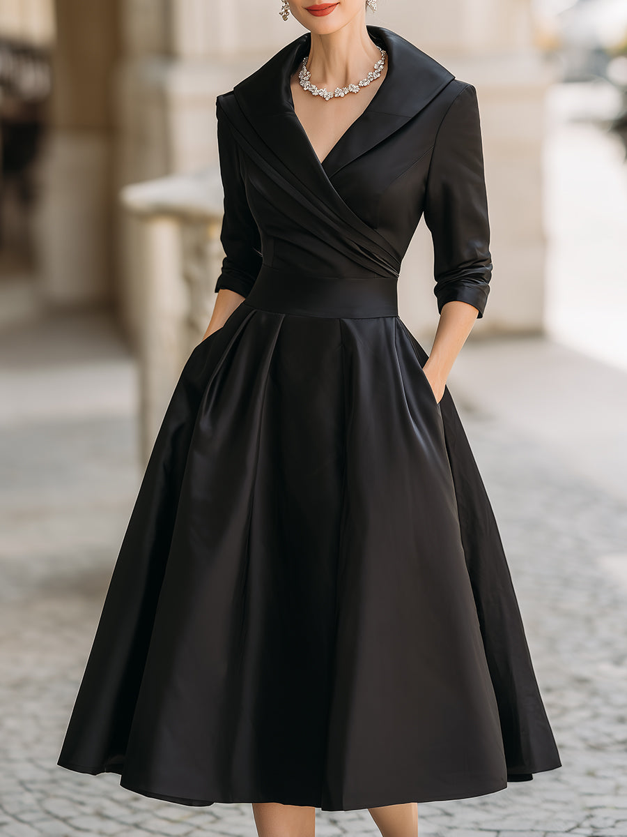 Coraline Elegant V-Neck Evening Dress