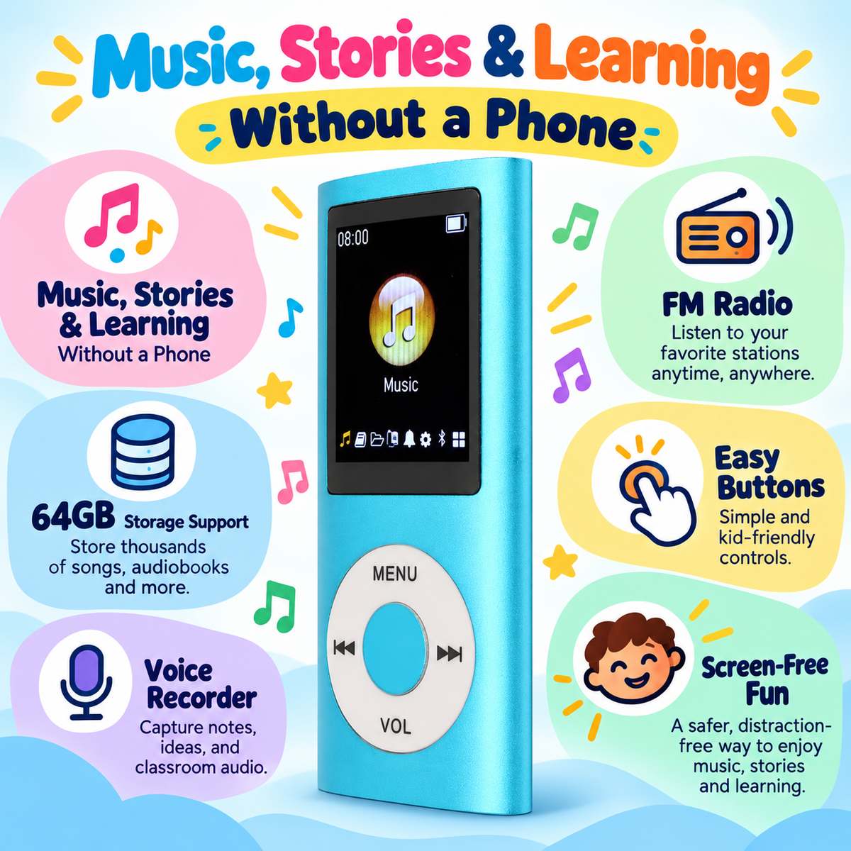 Pocket Audio Player for Kids