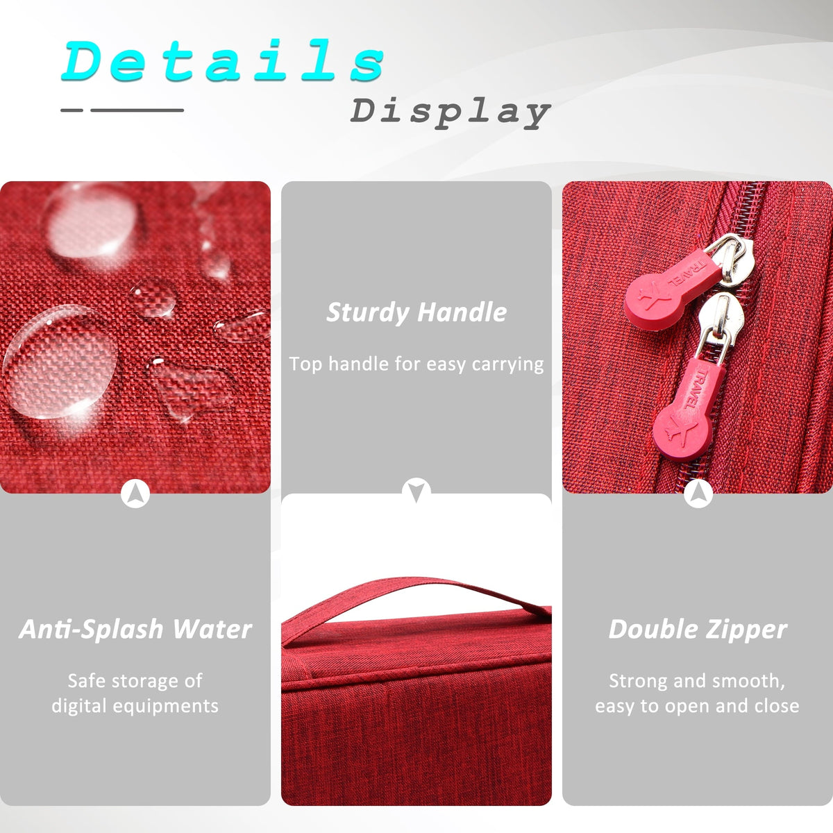 Travel Electronics and Cable Organizer Case