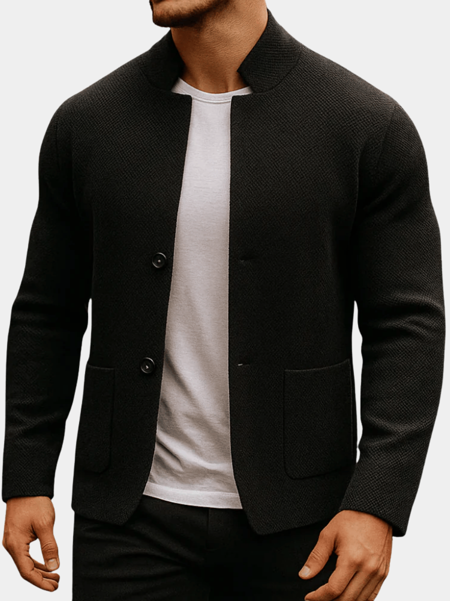 Classic Textured Pocket Cardigan