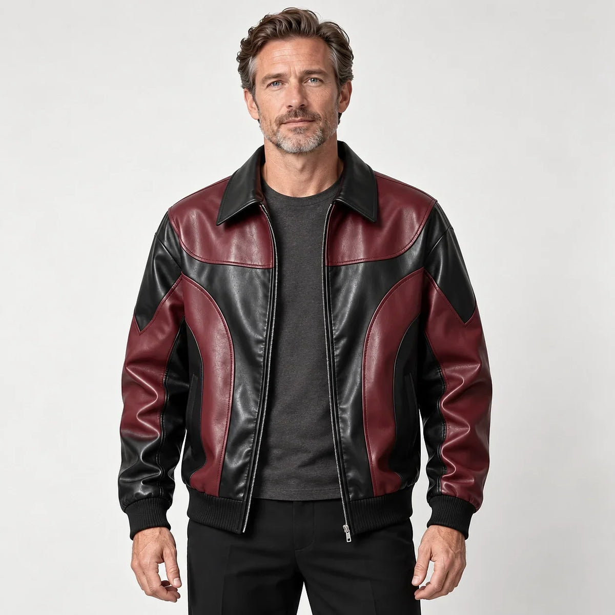 Leather Bomber Jacket