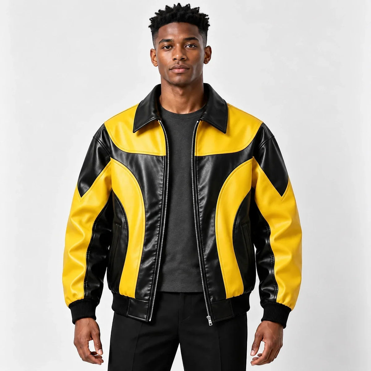 Leather Bomber Jacket