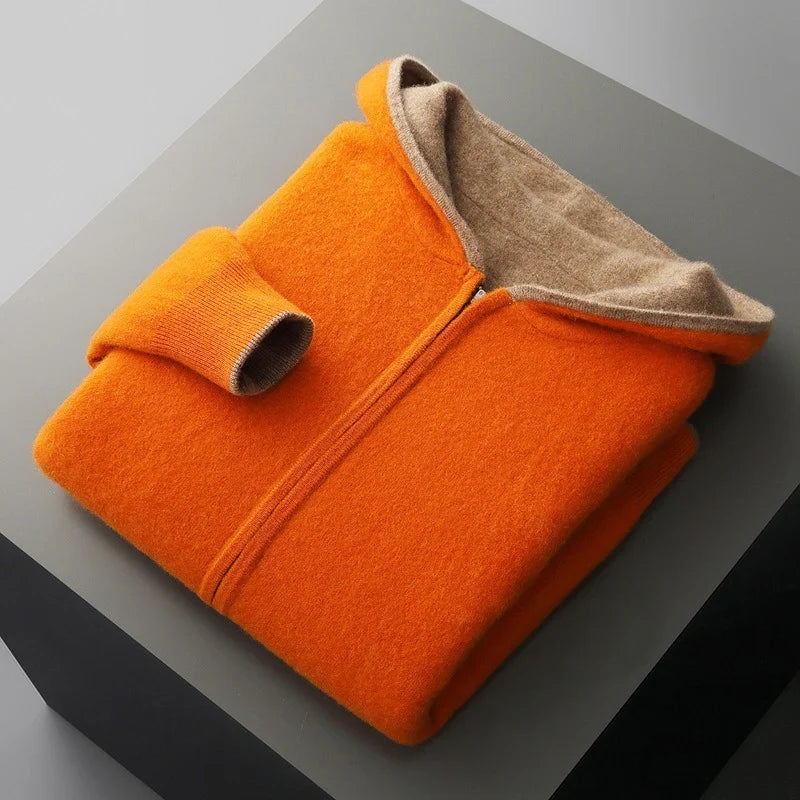 Reversible Cashmere Zip Jacket