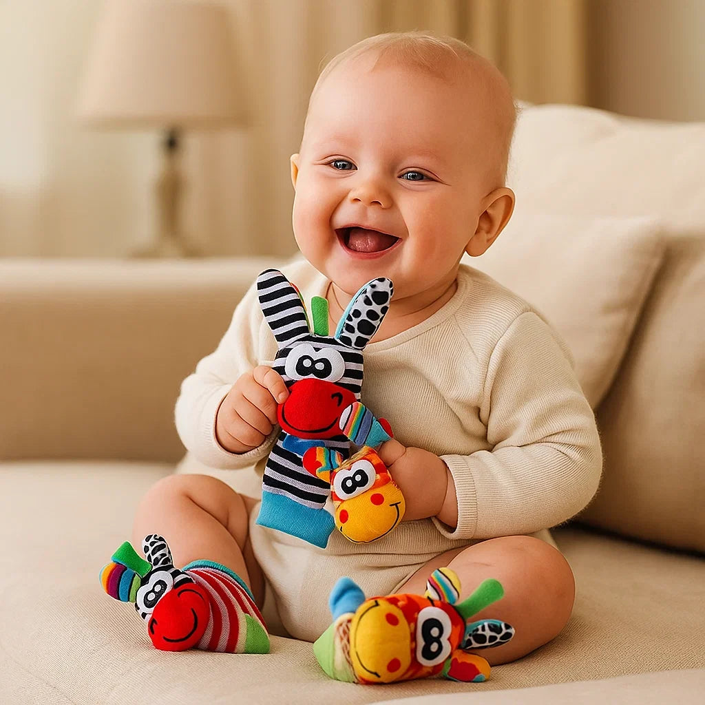 Baby Rattle and Sock Set | Colorful Sensory Toys for Early Learning and Motor Skill Development