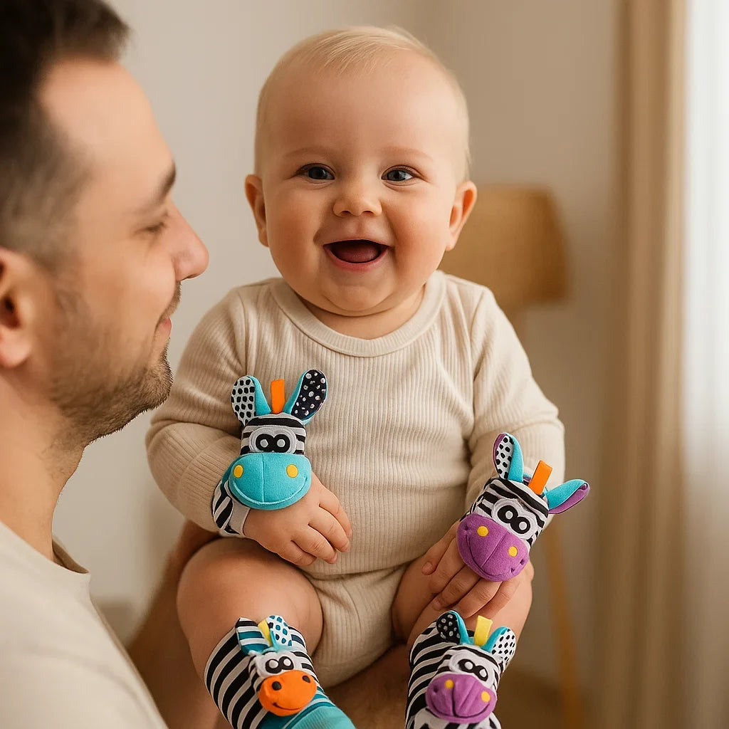 Baby Rattle and Sock Set | Colorful Sensory Toys for Early Learning and Motor Skill Development