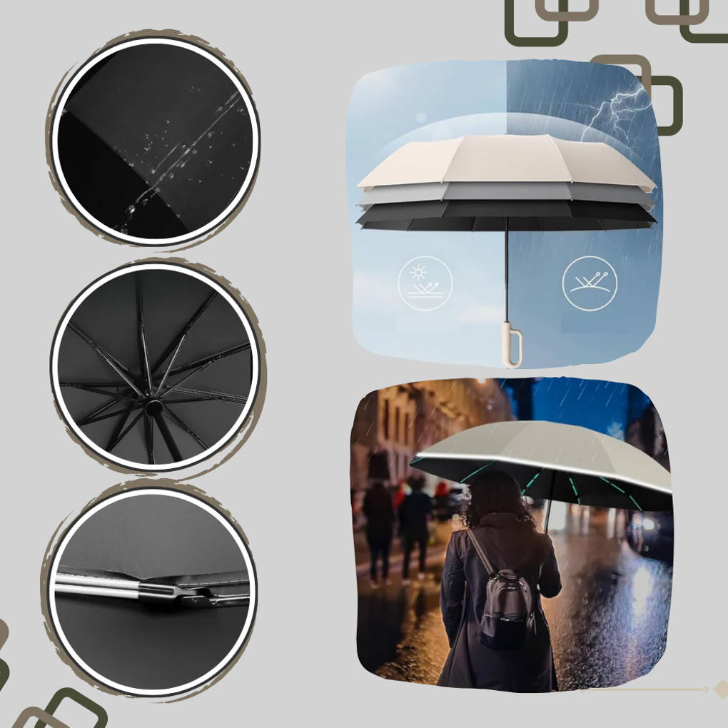 Auto-Lock Umbrella β Reliable Design with Weather-Ready Features