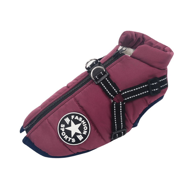 Winter Jacket for Dogs with Harness