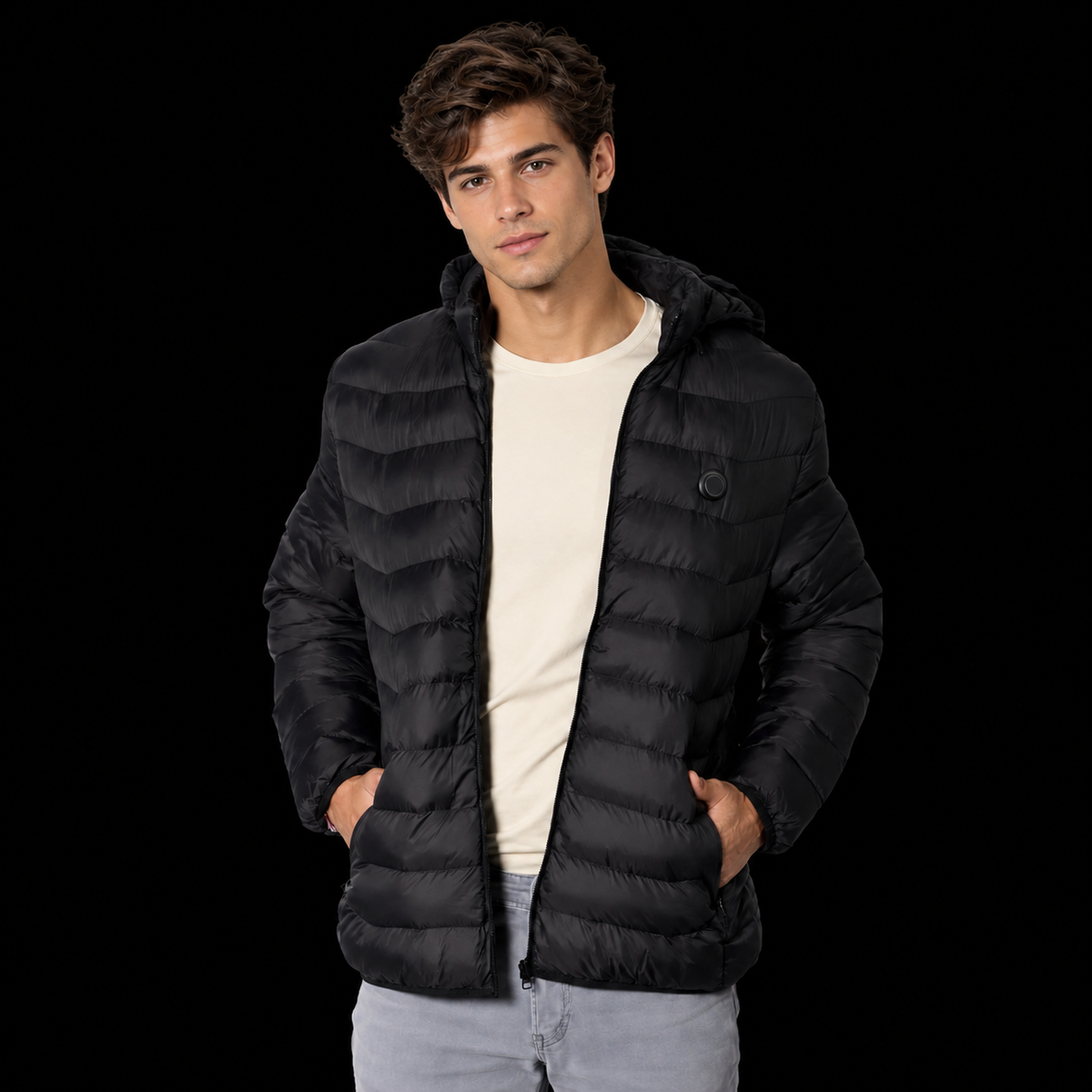 Unisex Heated Puffer Jacket – Warm & Comfortable Winter Coat