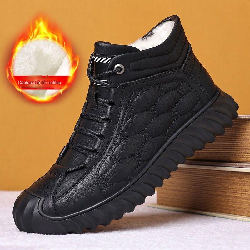 Men's Snow Boots with Leather Lining