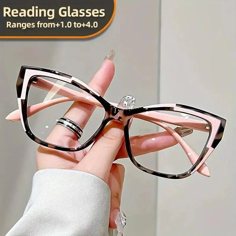 Women's Elegant Cat-Eye Metal Frame Reading Glasses