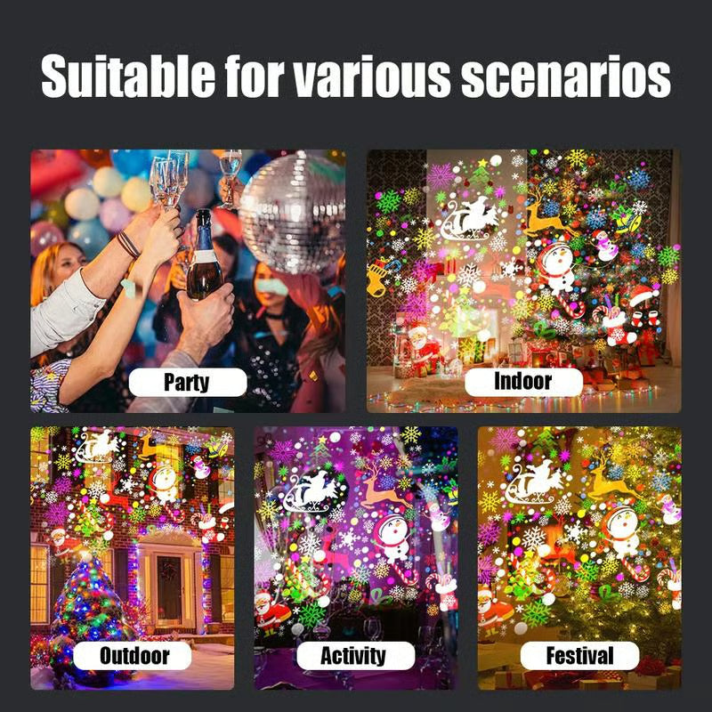 Magical Christmas LED Projector β 16 Stunning Holiday Patterns to Light Up Your Home