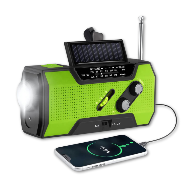 All-In-One Emergency Radio with 4000mAh Battery