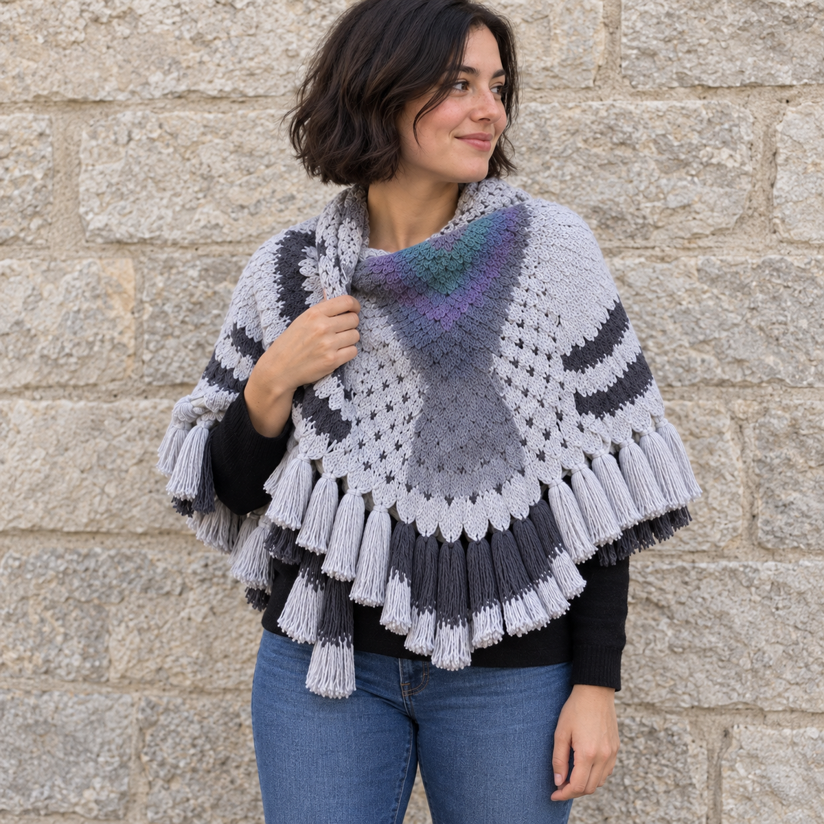 Pigeon Knitted Shawl