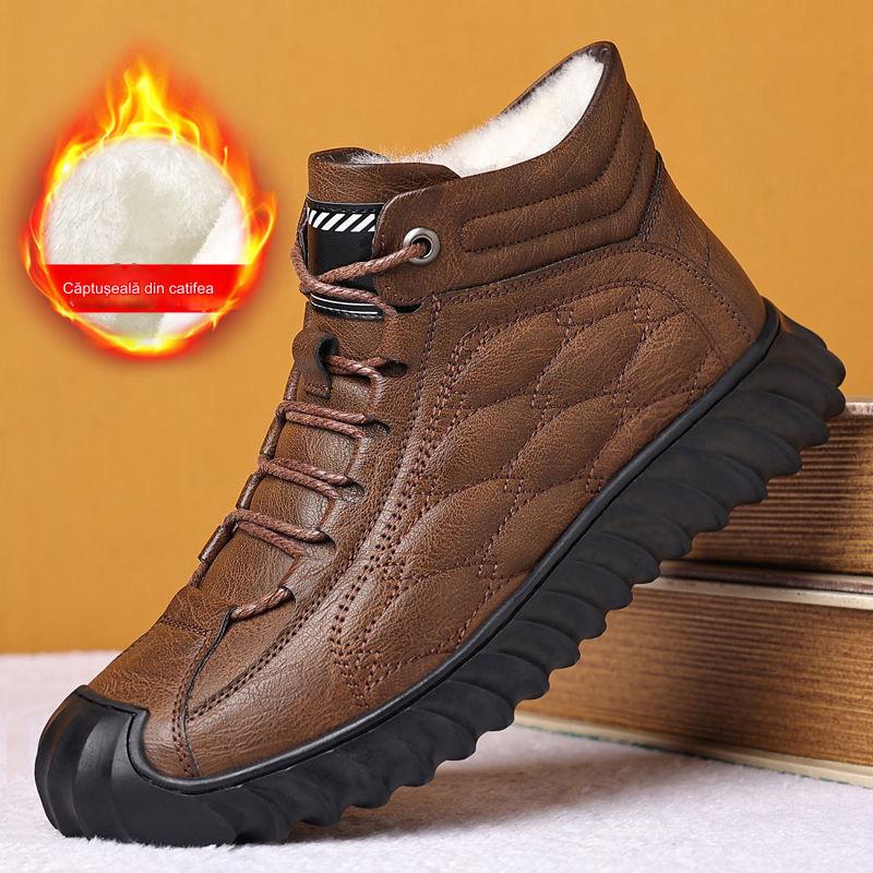 Men's Snow Boots with Leather Lining