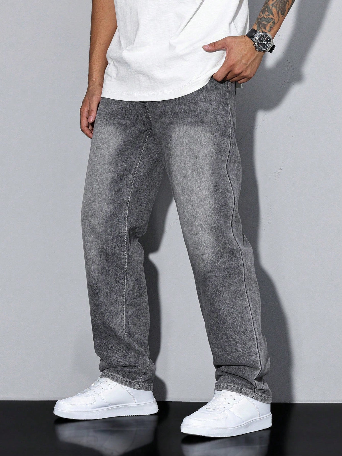 Solid Color Casual Men's Jeans