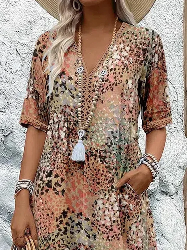 Chic Midi Dress with Flattering Tummy Coverage