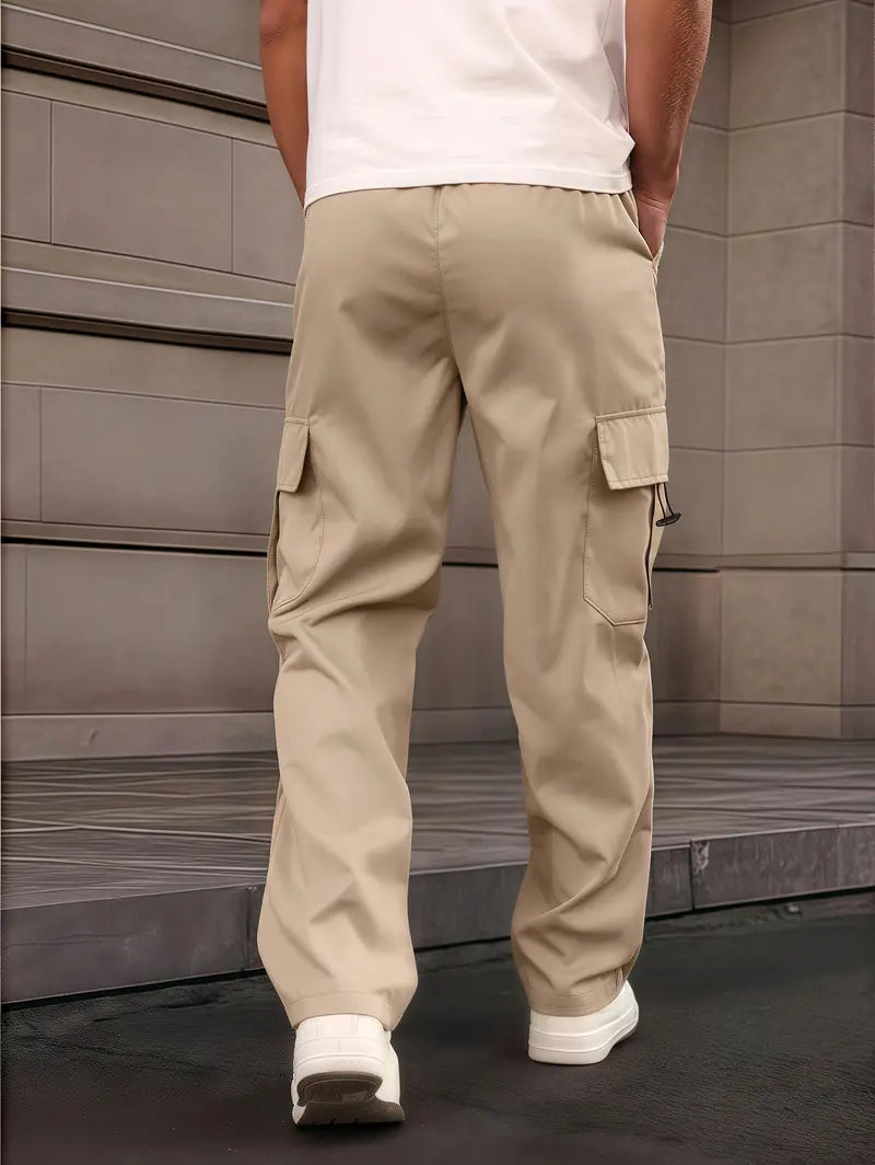 Men's Cargo Pants for All-Season Daily Wear | Straight-Leg | Slim Fit | Multicolor Pocket