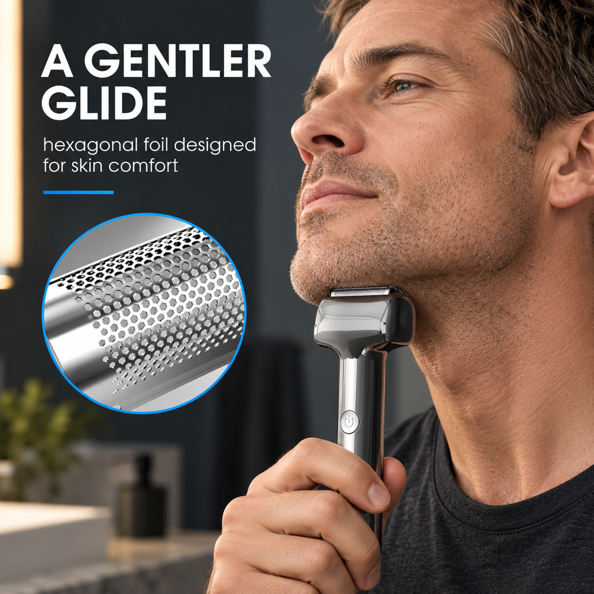 Men's Rechargeable Foil Electric Shaver – Efficient Close Shaving, Cordless Portable Wet & Dry Beard Razor for Daily Grooming