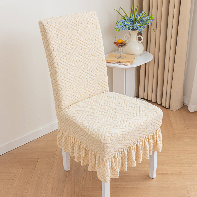 Elegant Ruffled Chair Slipcover
