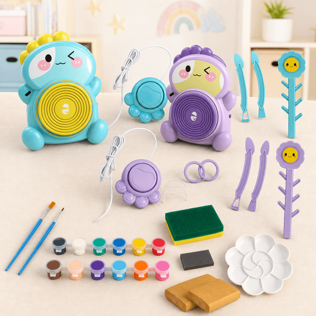 Electric Pottery Wheel Kit for Sculpting, Painting & Creative Play