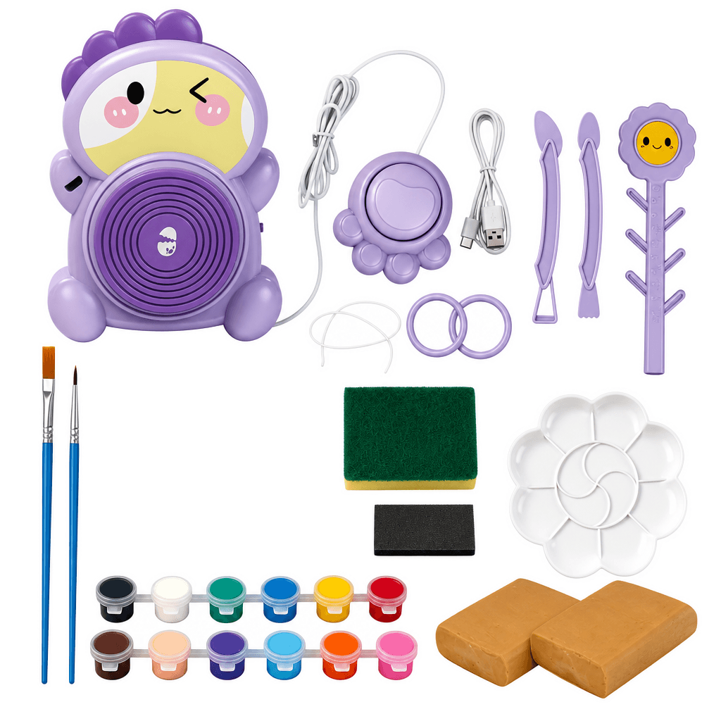 Electric Pottery Wheel Kit for Sculpting, Painting & Creative Play