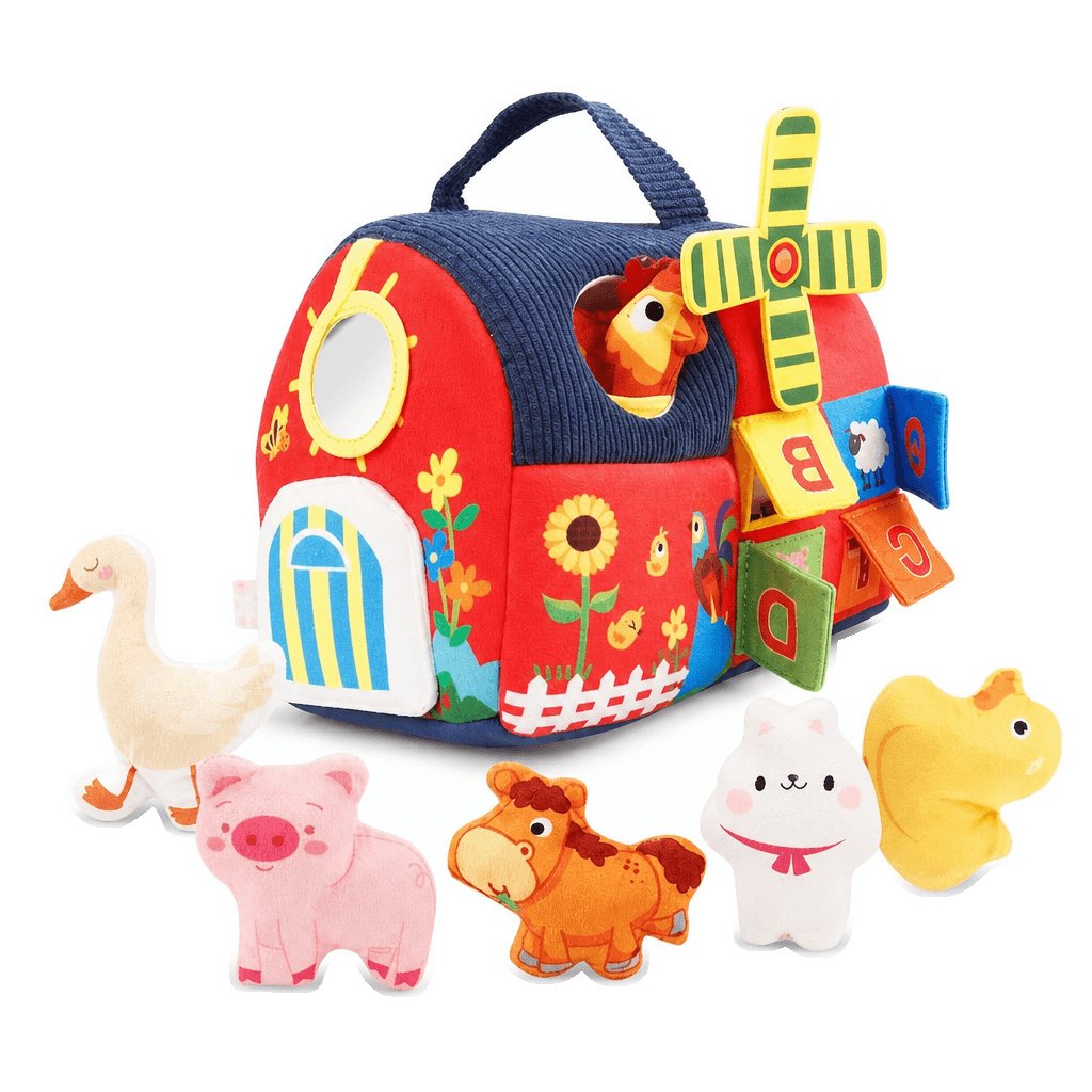 Plush Hide-and-Seek Farm Toy for Fine Motor Skills & Surprise Play