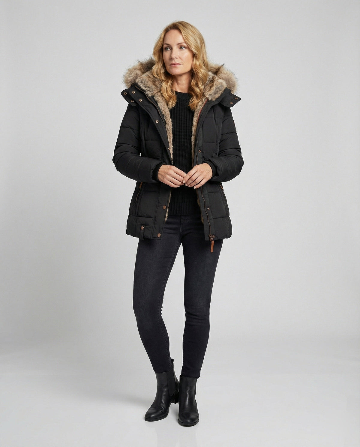 Warm Waterproof Winter Jacket with Inner Lining and Hood