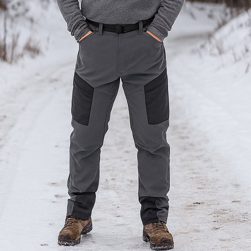 Men's Softshell Waterproof Outdoor Cargo Trousers for Winter