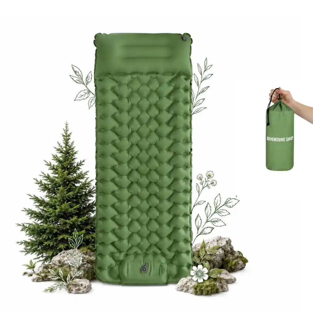 Ultralight Inflatable Sleeping Pad with Integrated Pump