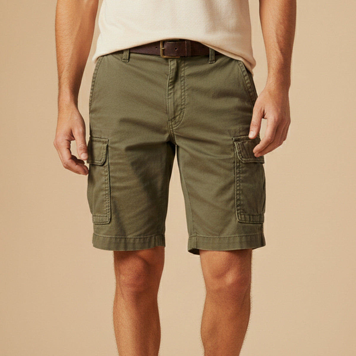 Men's Cargo Shorts with Regular Fit
