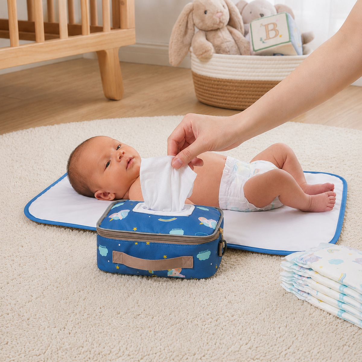 3in1 Stroller Organizer Bag ā Waterproof Diaper Caddy with Insulated Pockets